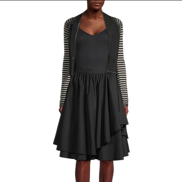 Tory Burch • Plaited Rib-Knit Wrap Shawl Cardigan - Picture 6 of 16